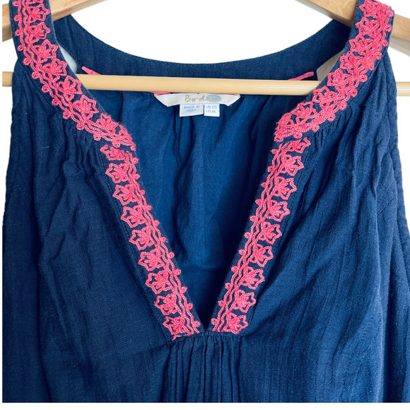 🍀Boden Navy Blue Sleeveless Crêpe Shift Dress with Tie Waist size 8L - Picture 4 of 8